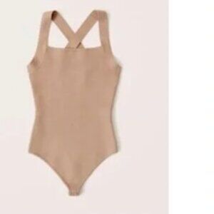 A&F Brown Knit Bodysuit Size M